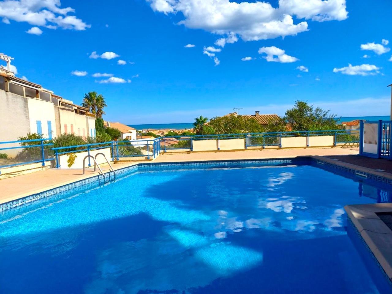 Plain-Pied Jardin 6 Personnes Clim Vue Mer Parking Wifi Terrasse Piscine Dans La Residence Saint-Pierre-la-Mer  ภายนอก รูปภาพ