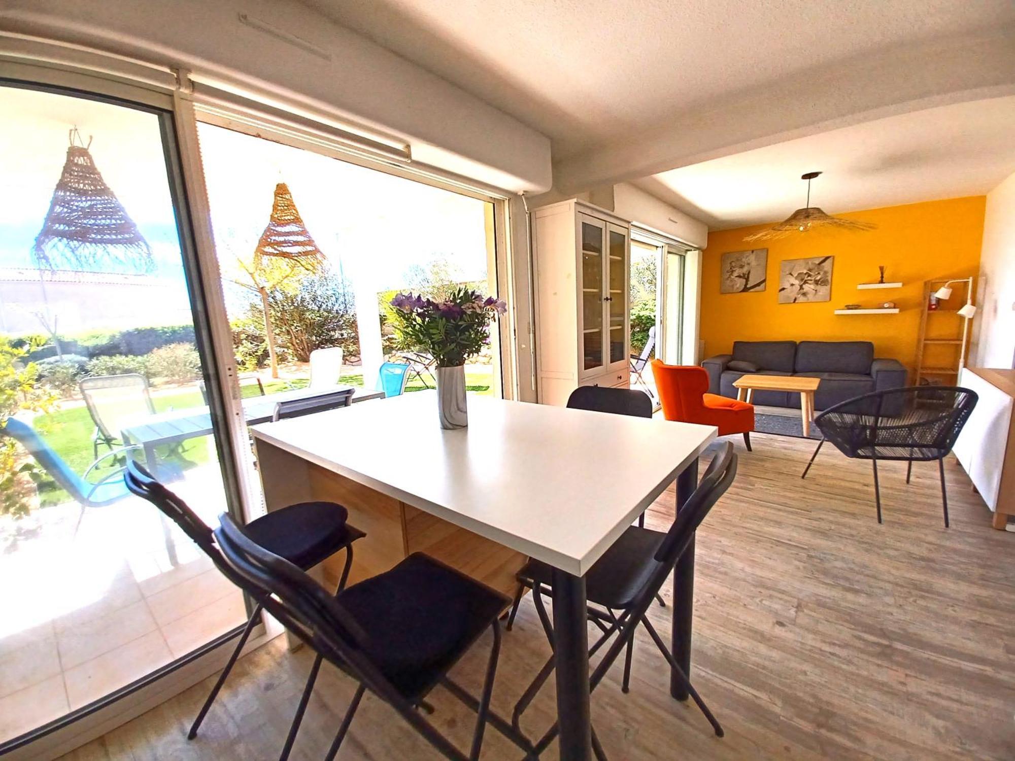 Plain-Pied Jardin 6 Personnes Clim Vue Mer Parking Wifi Terrasse Piscine Dans La Residence Saint-Pierre-la-Mer  ภายนอก รูปภาพ