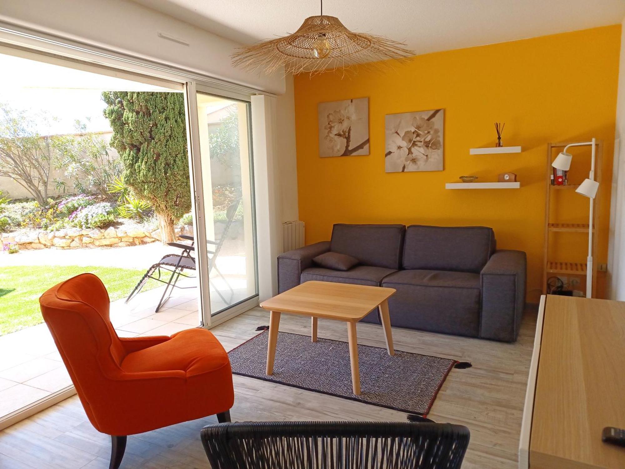 Plain-Pied Jardin 6 Personnes Clim Vue Mer Parking Wifi Terrasse Piscine Dans La Residence Saint-Pierre-la-Mer  ภายนอก รูปภาพ