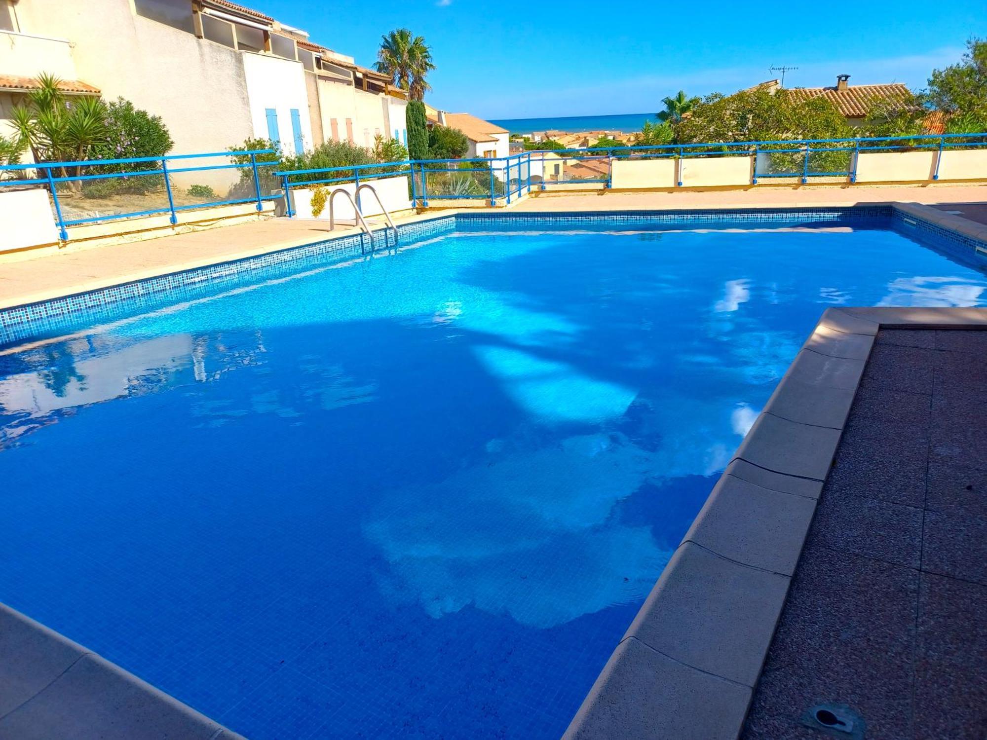 Plain-Pied Jardin 6 Personnes Clim Vue Mer Parking Wifi Terrasse Piscine Dans La Residence Saint-Pierre-la-Mer  ภายนอก รูปภาพ
