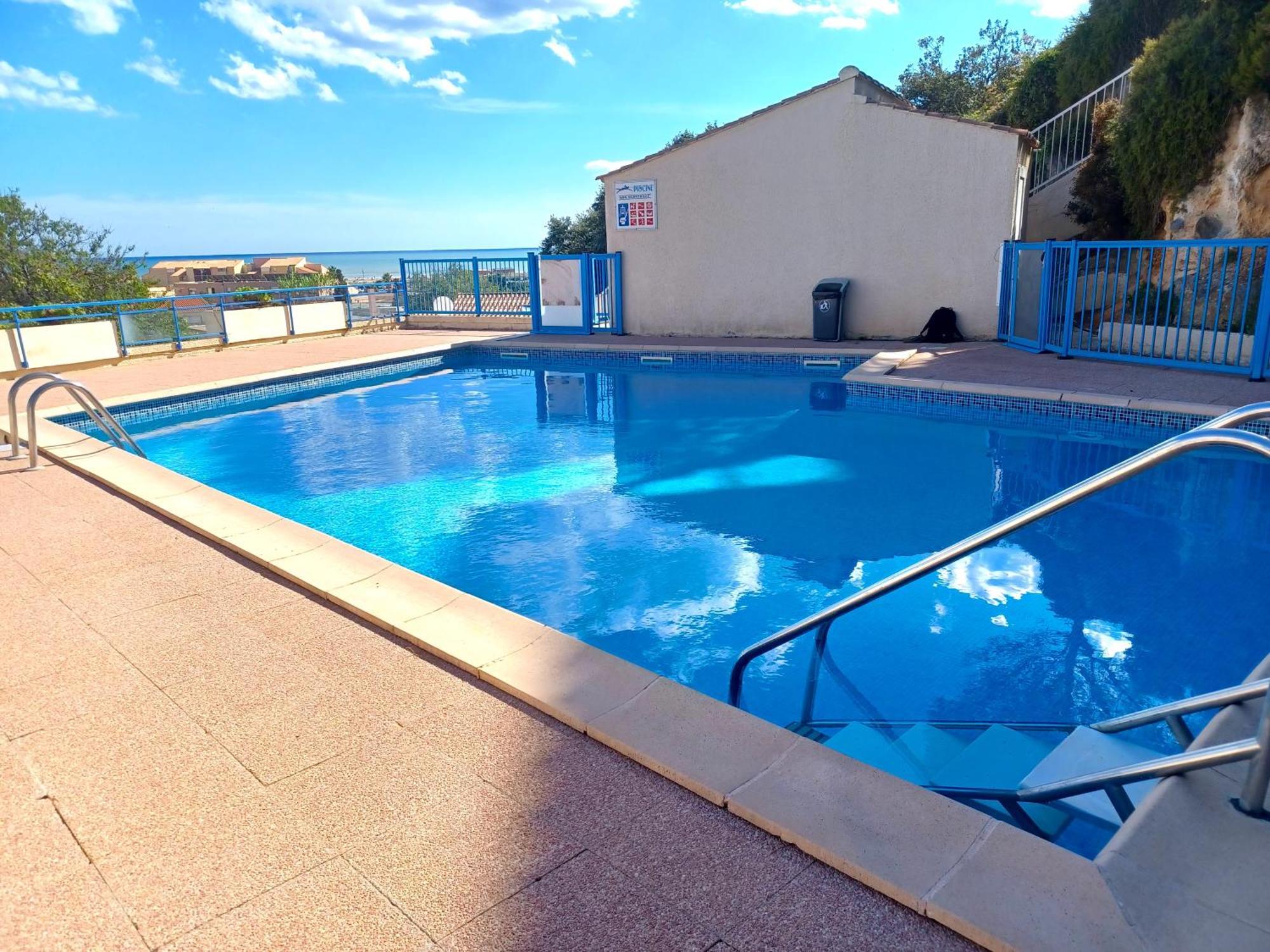 Plain-Pied Jardin 6 Personnes Clim Vue Mer Parking Wifi Terrasse Piscine Dans La Residence Saint-Pierre-la-Mer  ภายนอก รูปภาพ