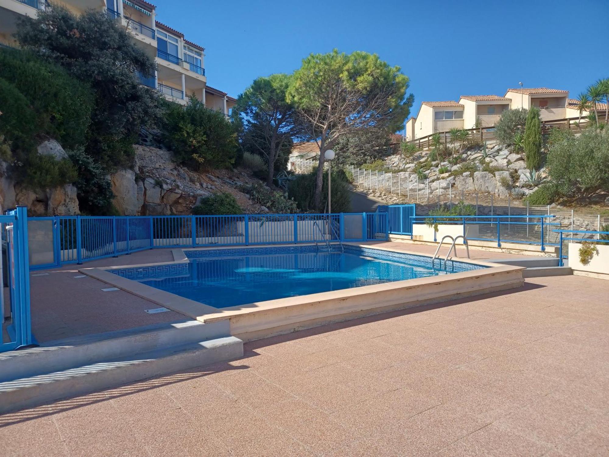 Plain-Pied Jardin 6 Personnes Clim Vue Mer Parking Wifi Terrasse Piscine Dans La Residence Saint-Pierre-la-Mer  ภายนอก รูปภาพ