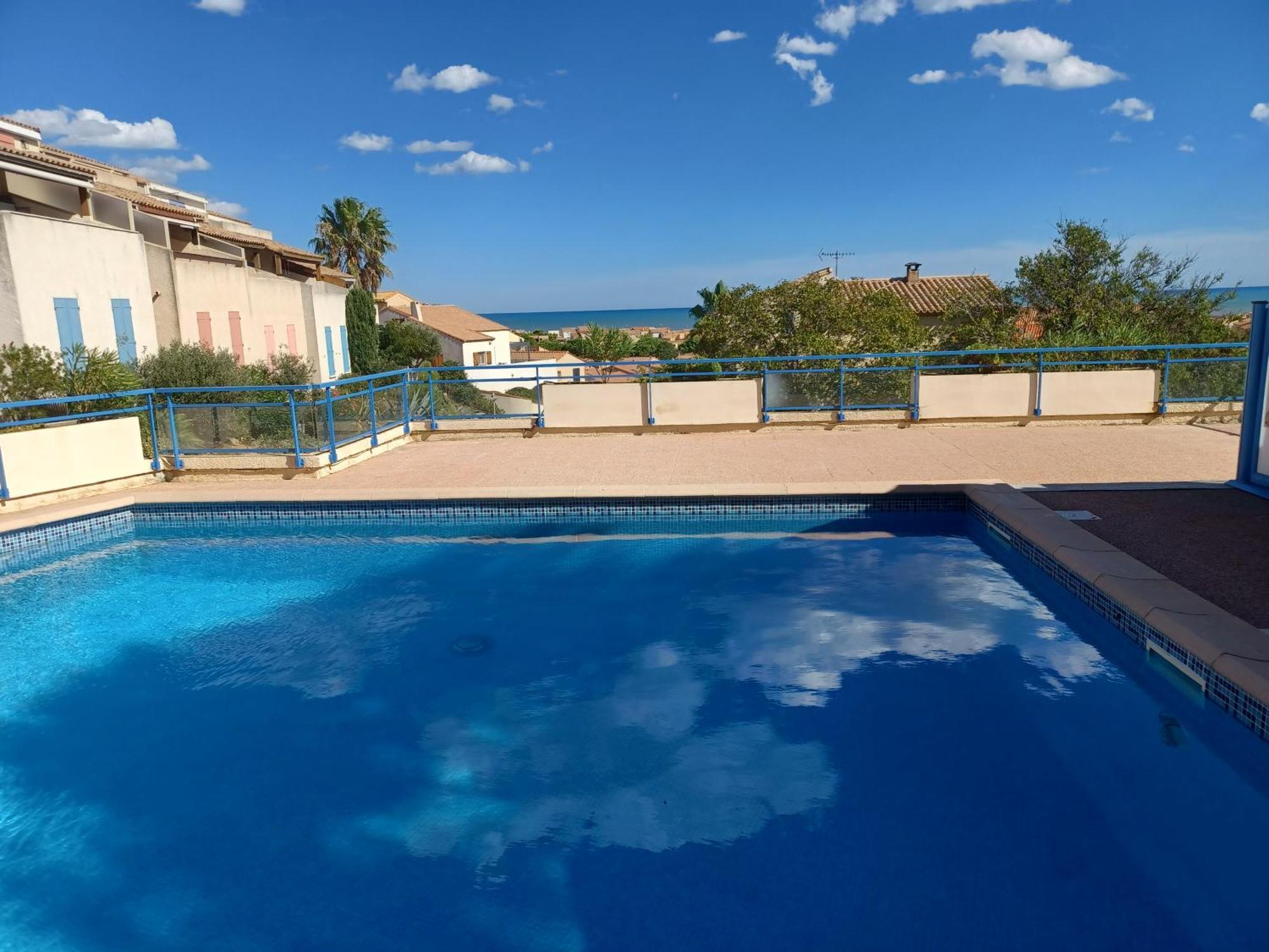 Plain-Pied Jardin 6 Personnes Clim Vue Mer Parking Wifi Terrasse Piscine Dans La Residence Saint-Pierre-la-Mer  ภายนอก รูปภาพ